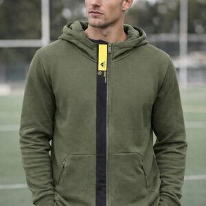 Adidas Green Hoodie with Black and Yellow Detail
